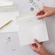 Metallic Edge Envelope Liners Pure White Standard