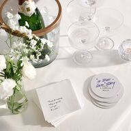Mood Board Coasters Sapphire Cardboard Circle