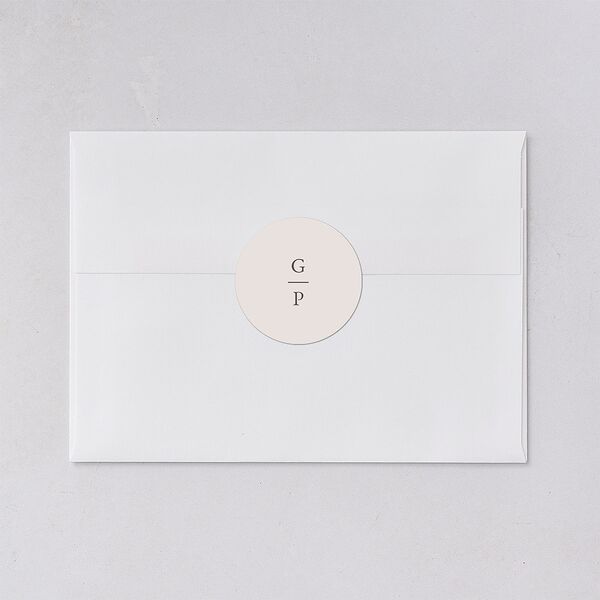 Glistening Garden Wedding Stickers Linen Circle