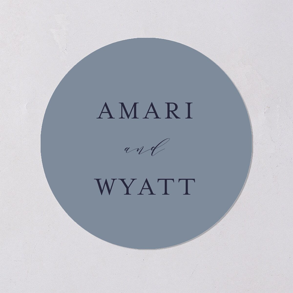 Rustic Branch Frame Wedding Stickers Navy Circle