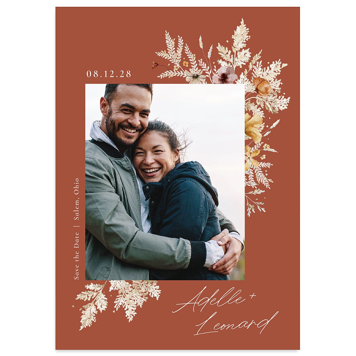 Dried Blooms Save the Date Cards