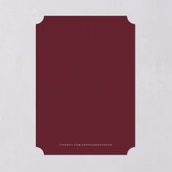 Beloved Union Save The Date Cards Merlot Signature smooth Blank No