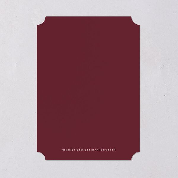 Beloved Union Save The Date Cards Merlot Signature smooth Blank No