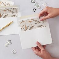 Leafy Rustic Monogram Envelope Liners Cotton Standard Liner