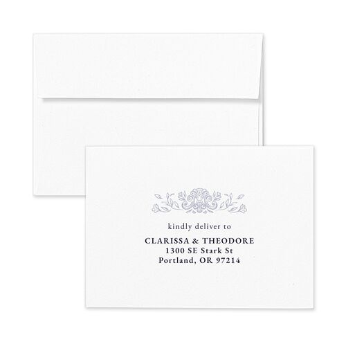 Regal Photo Response Card Envelopes Navy Kraft Return Address Signature Standard