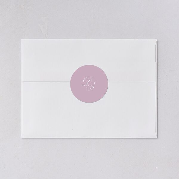 Formal Wisteria Garden Crest Wedding Stickers by Bridgerton Purple Haze