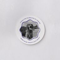 Hand Drawn Wavy Border Wedding Day Coasters Sapphire Cardboard Circle