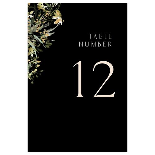 Gilded Greenery Table Numbers Gold Licorice Signature