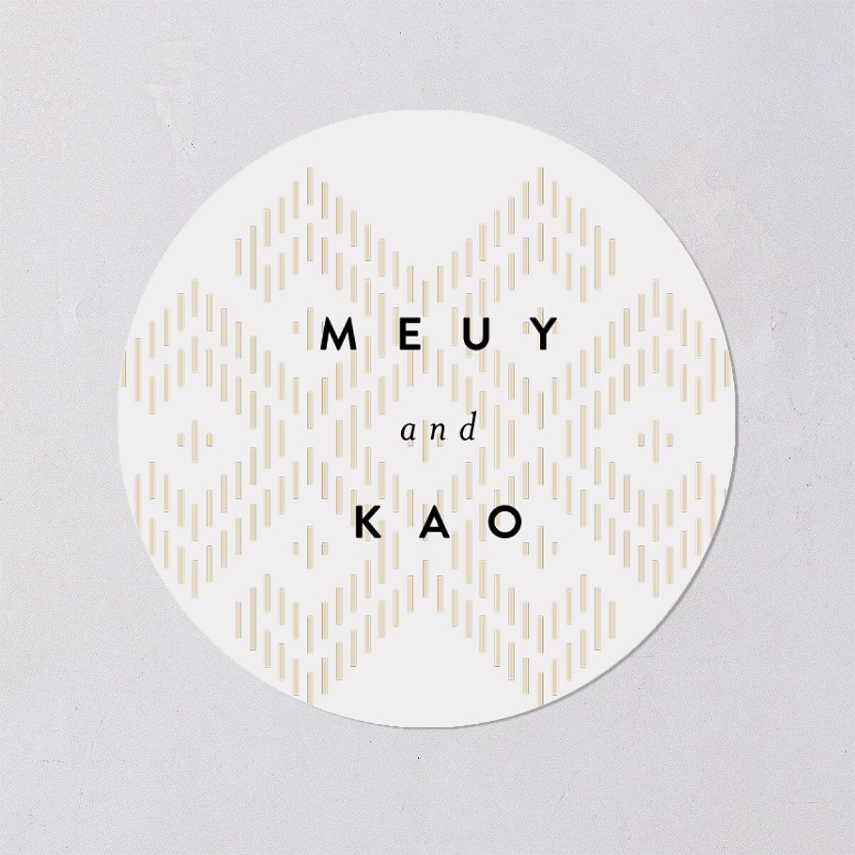 Chinese Lu Mien Wedding Stickers Pure White Circle