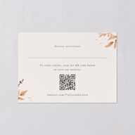 Leafy Garland Foil Wedding Response Cards Gold Champagne Signature Standard