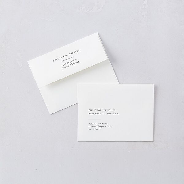 Timeless Elegance Save the Date Petite Cards Midnight Signature smooth Blank No Standard
