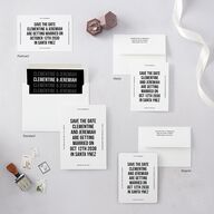 Bold Modern Announcement Save The Date Magnets Pure White Magnet Paper