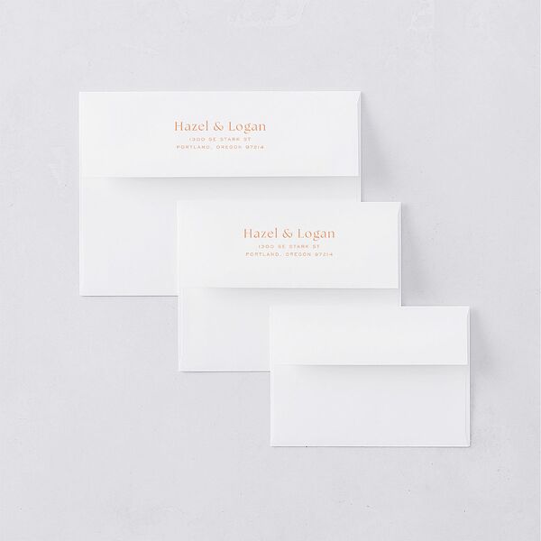 Desert Cactus Save The Date Card Envelopes White Peach Fuzz Both Recipient and Return Addresses Signature Standard