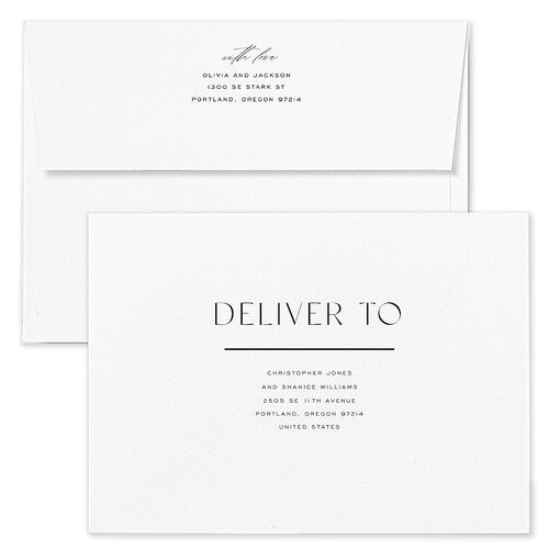 Just Us Wedding Invitation Envelopes Terracotta Pebble Return Address Standard Signature