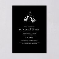 Til Death Do We Disco Rehearsal Dinner Invitations Licorice Signature Blank