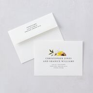 Pressed Flowers Save The Date Cards Sunflower Signature smooth Blank No