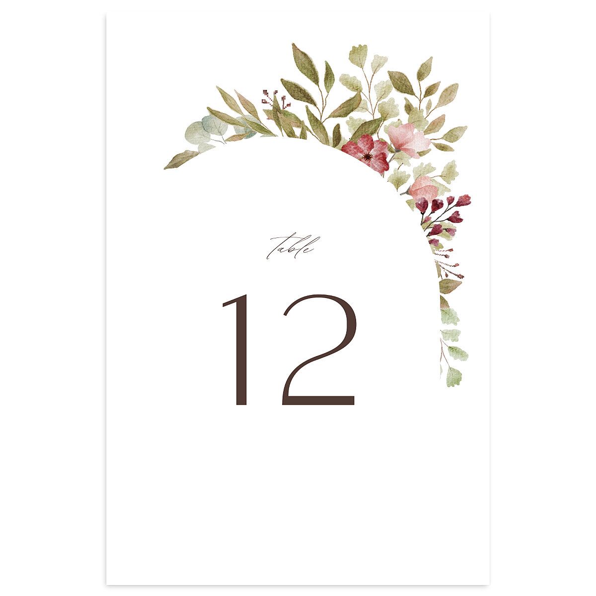 Lush Arch Table Numbers