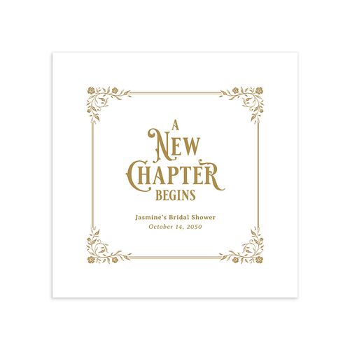 New Chapter Vintage Storybook Bridal Shower Cocktail Napkins Linen Napkin Uncoined
