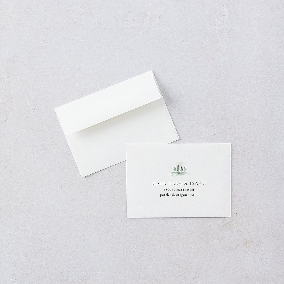 Watercolor Mountains Wedding Response Cards Thyme Signature Standard