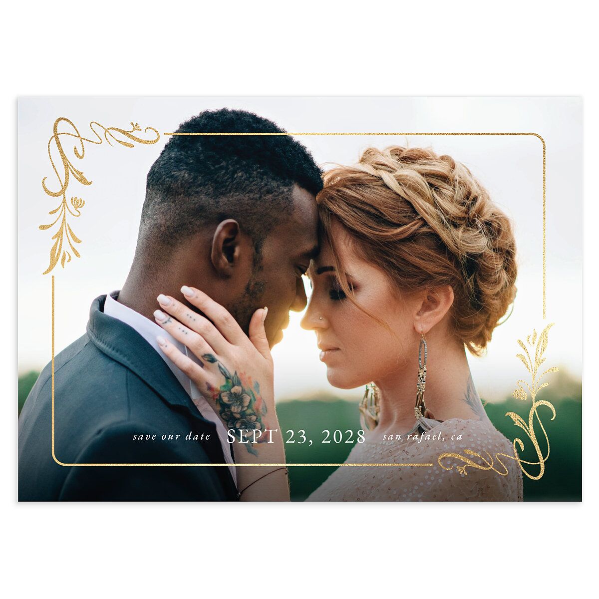 Nouveau Frame Save The Date Cards