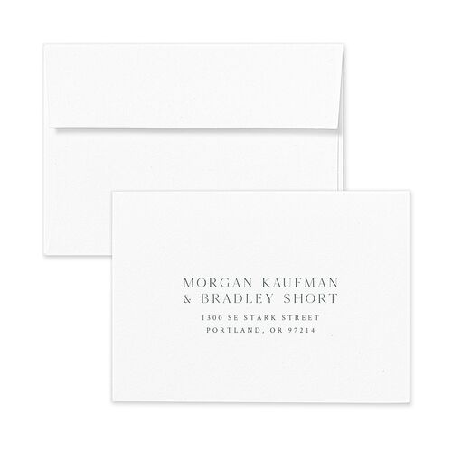 Botanical Accent Response Card Envelopes Wave Blue Return Address Signature Standard