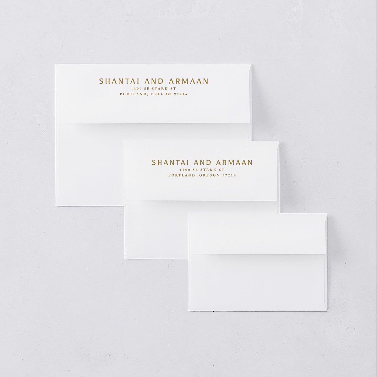 Indian Botanical Blooms Rehearsal Dinner Invitation Envelopes White Daffodil Both Recipient and Return Addresses Signature Standard