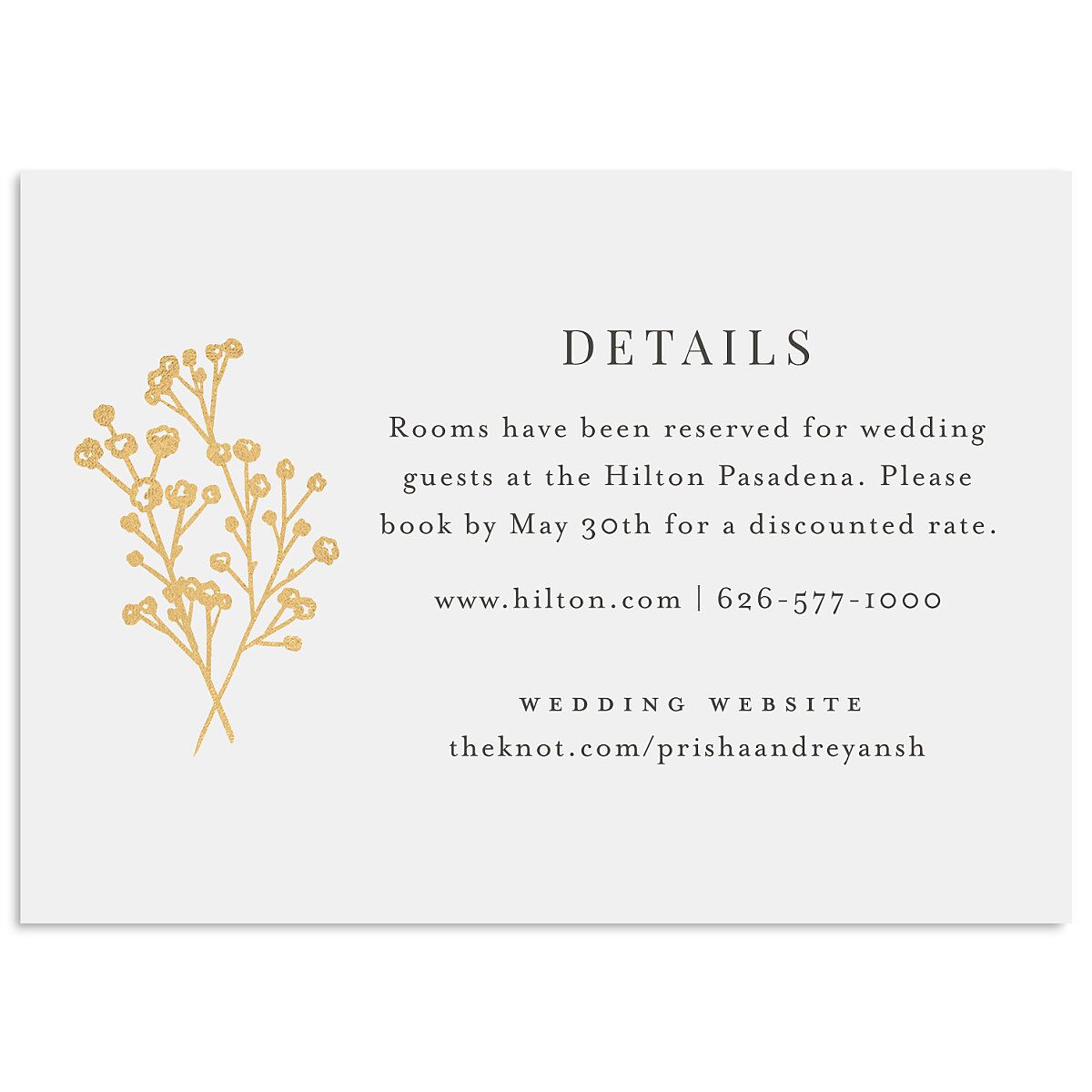 Baby's Breath Wedding Enclosure Cards