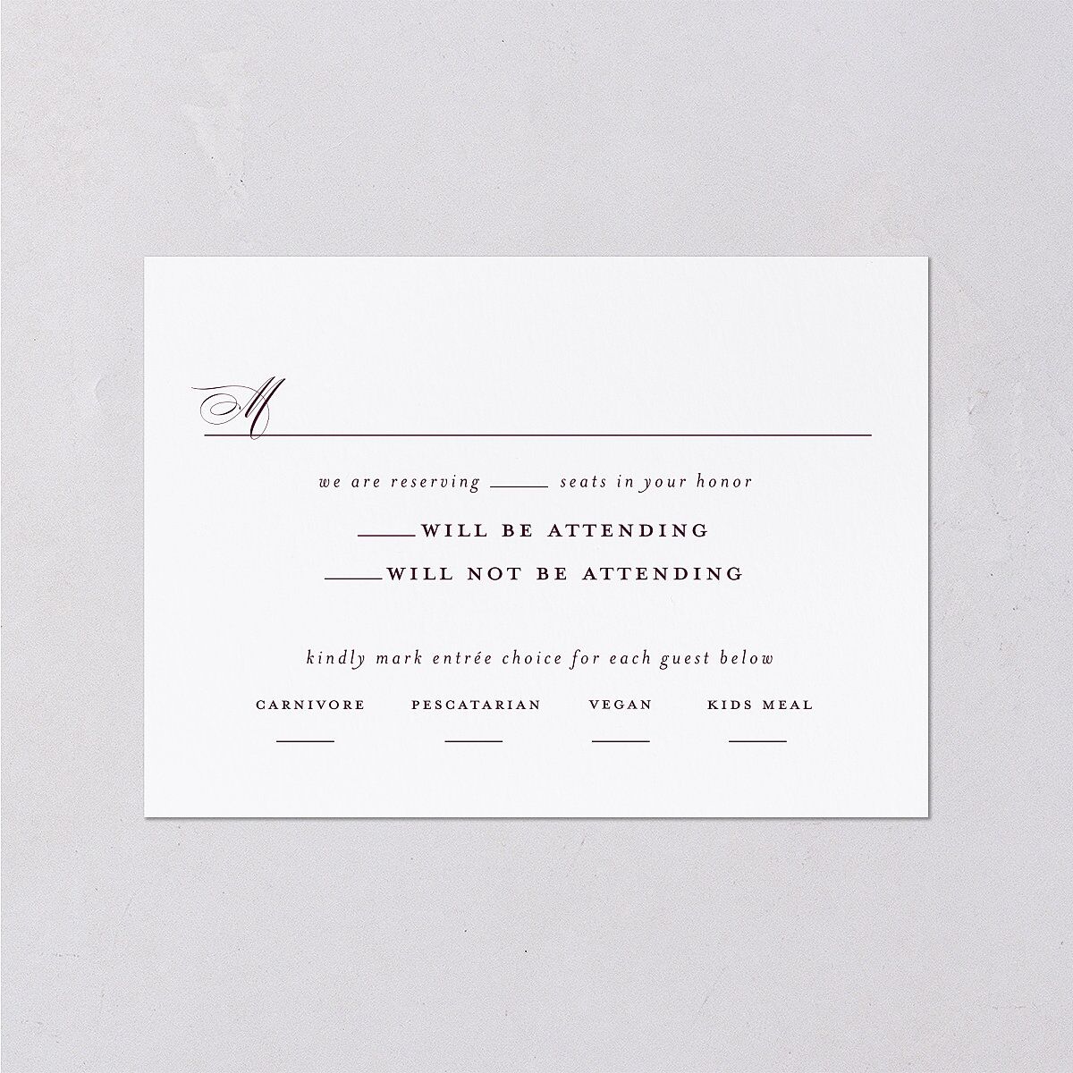 Formal Opulent Frame Wedding Response Cards — view 2