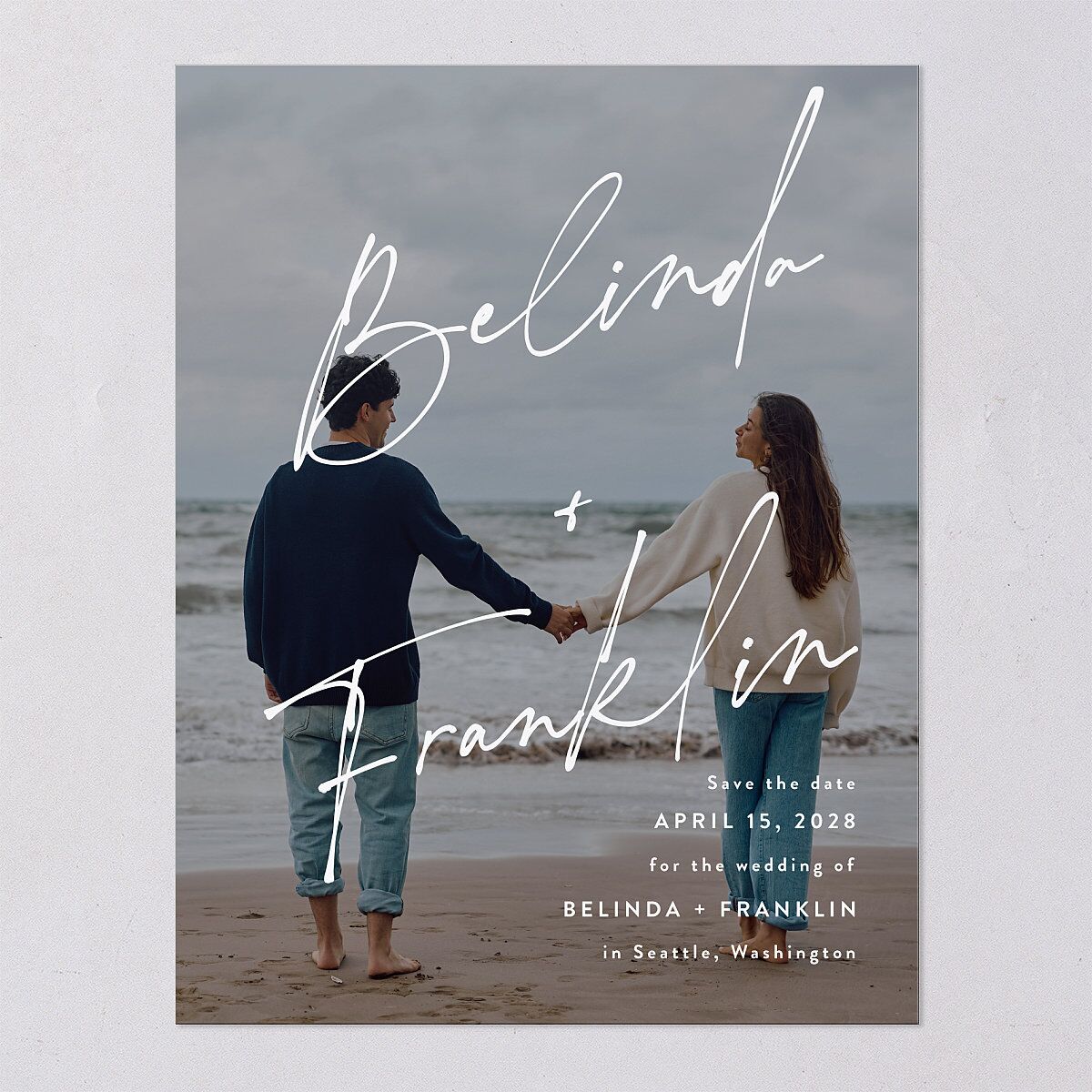 Names Save the Date Petite Cards — view 7