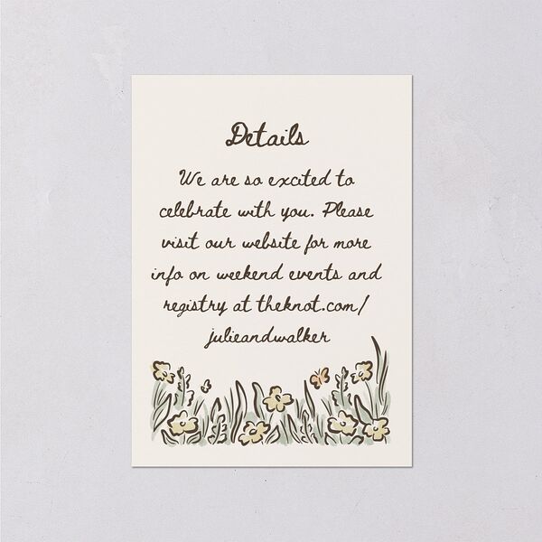 Watercolor Fairytale Trees Wedding Event Detail Cards Slate Signature Standard
