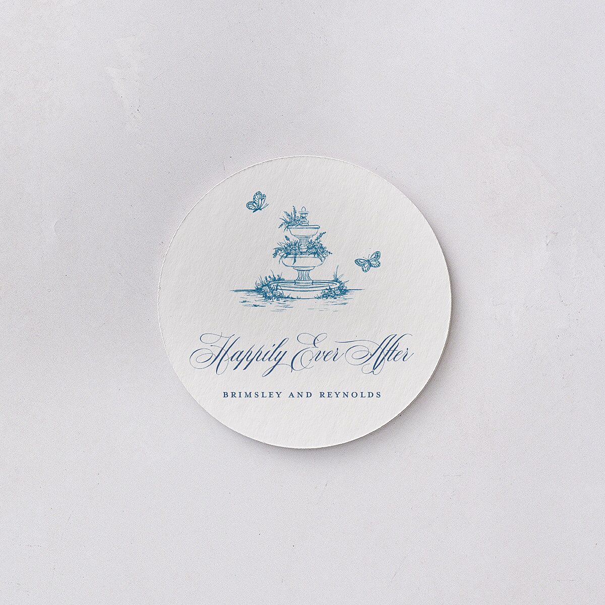 Elegant Antique Toile Frame Wedding Day Coasters by Bridgerton Cruise Cardboard Circle