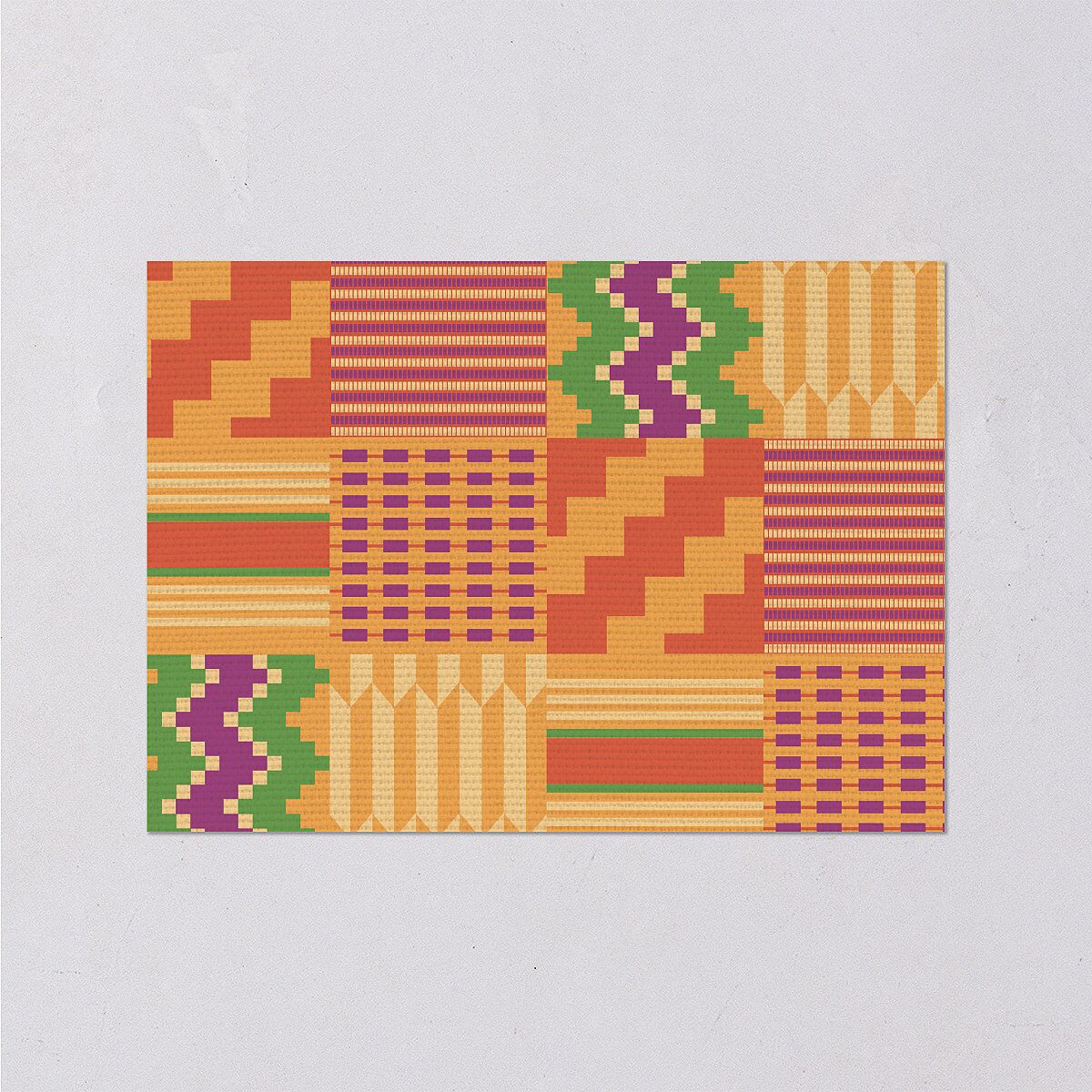 Ankara Print Wedding Response Cards Gold Marigold Signature Standard
