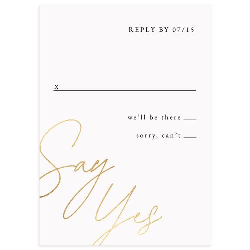 Gilded Corner Wedding Response Cards Gold Licorice Signature Standard