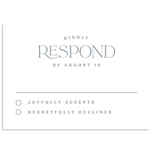 Classic Stack Wedding Response Cards Dusty Blue Signature Standard