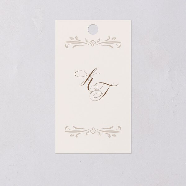 Once Upon a Time Favor Gift Tags Gold Linen Signature