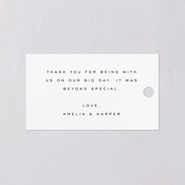 You Are Mine Favor Gift Tags Pure White Signature