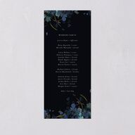 Midnight Floral Wedding Programs Gold Navy Signature