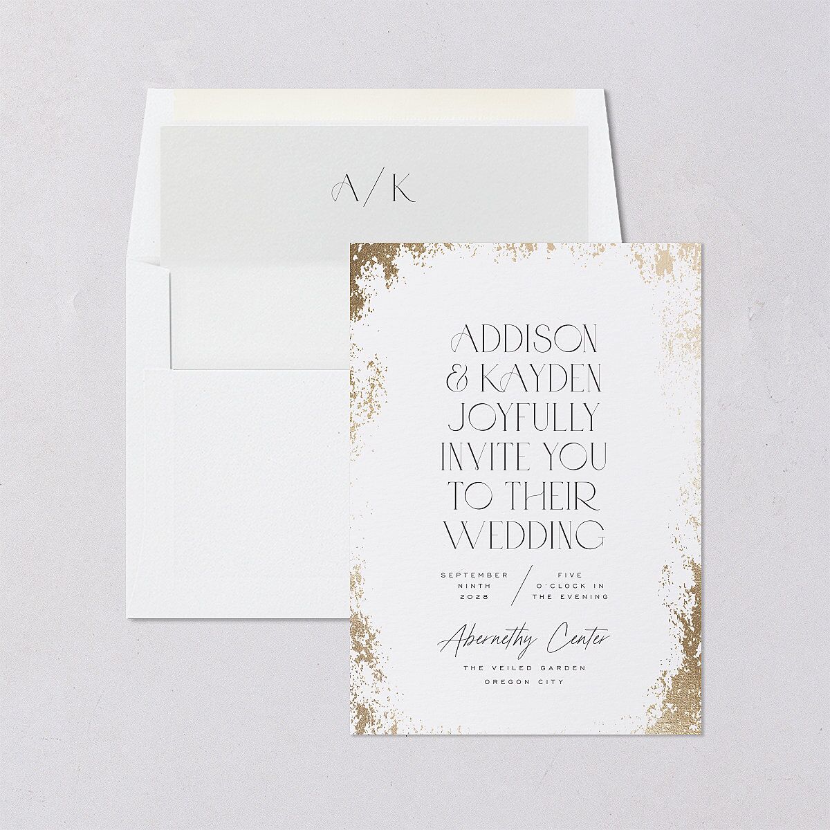 Metallic Edge Envelope Liners Pure White Standard