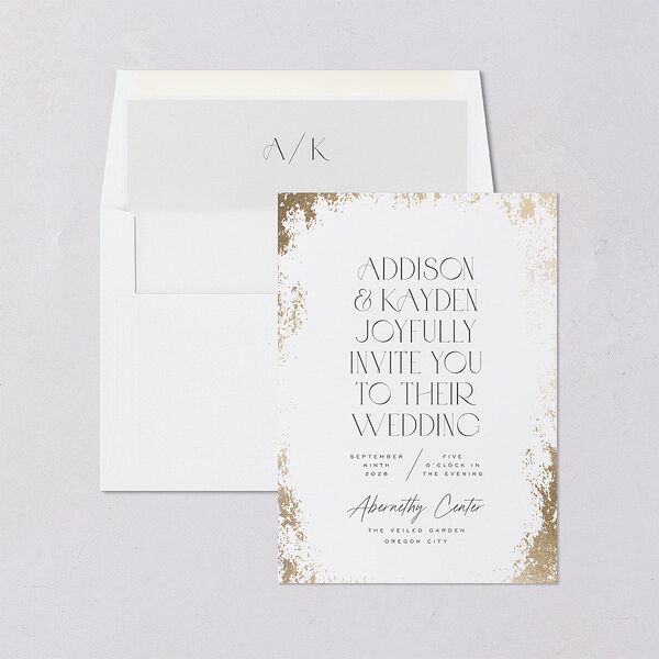 Metallic Edge Envelope Liners Pure White Standard