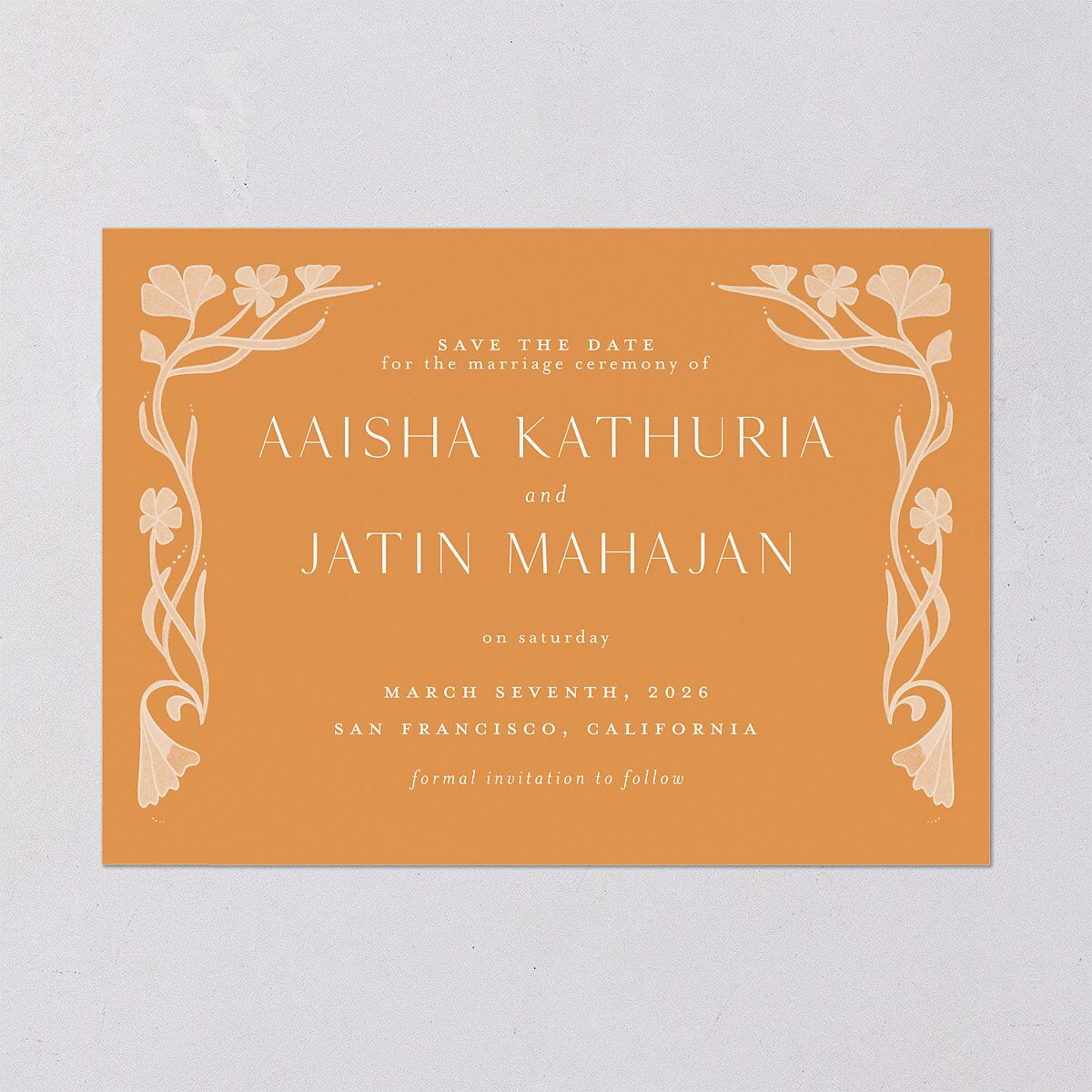 Majestic Legacy Save the Date Cards Mulberry Signature smooth Blank No