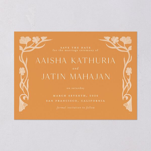Majestic Legacy Save the Date Cards Mulberry Signature smooth Blank No