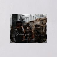 Elegant Antique Toile Frame Save the Date Petite Cards by Bridgerton Cruise Signature smooth Blank Bracket