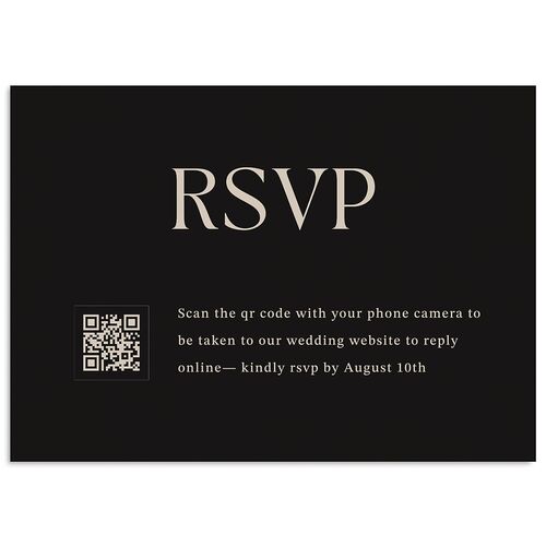 Elegant Minimalist Wedding Response Cards Midnight Signature Standard