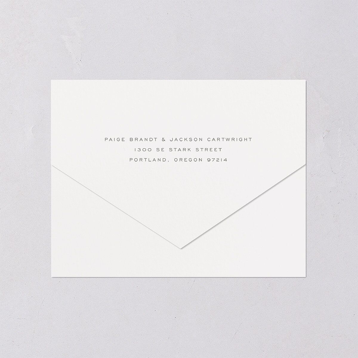 Elegant Pastel Floral All-in-One Wedding Invitations Pure White Signature Light Both Recipient and Return Addresses No