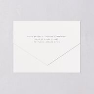 Elegant Pastel Floral All-in-One Wedding Invitations Pure White Signature Light Both Recipient and Return Addresses No