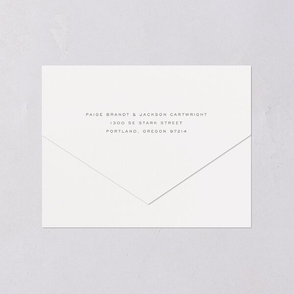 Elegant Pastel Floral All-in-One Wedding Invitations Pure White Signature Light Both Recipient and Return Addresses No