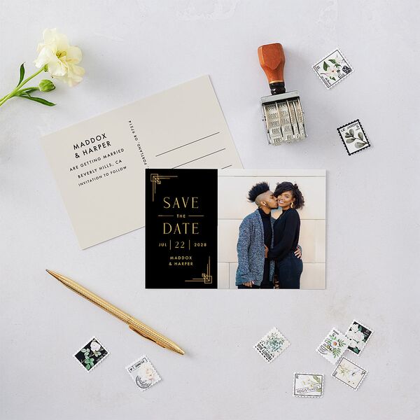 Vintage Hollywood Save The Date Postcards Licorice
