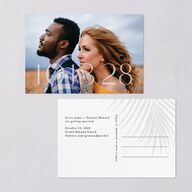 Lavish Palm Save The Date Postcards Pure White
