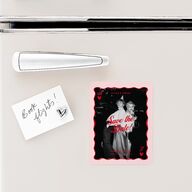 Hand Drawn Las Vegas Hearts Save The Date Magnets Crimson Magnet Paper