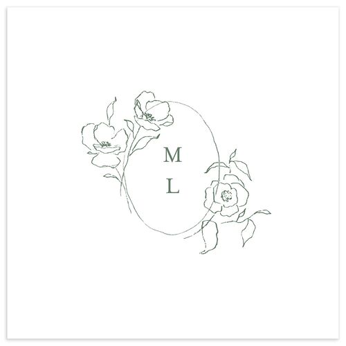 Floral Adornment Luncheon Napkins Eucalyptus Napkin Uncoined